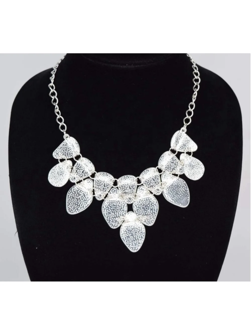 INC International Concepts Hammered Bib Statement Necklace